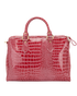 Chancery Delia Tote, &pound;120, Handbags, Pink, Croc Embossed, Back view